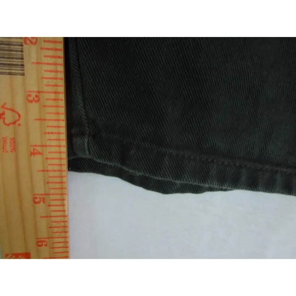 Halston Jeanswear 90s‎ Green Denim Cotton Shorts High Waisted Size 12